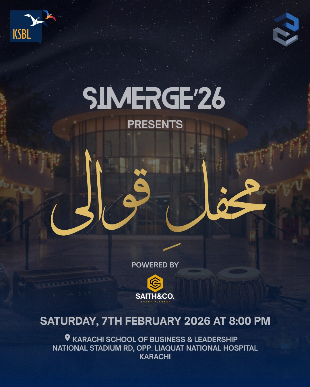 Qawali night reveal post for SiMERGE closing event